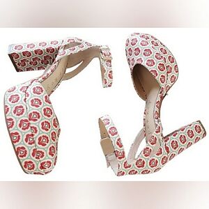 Rockabilly 9 Pinup Baddie Sexy Retro Flower Power Platform Ankle Strap Shoe